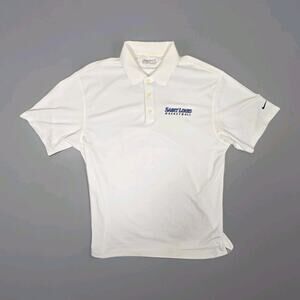 Nike Golf Polo Shirt Mens XL St Louis Billikens White Fit Dry Swoosh NCAA